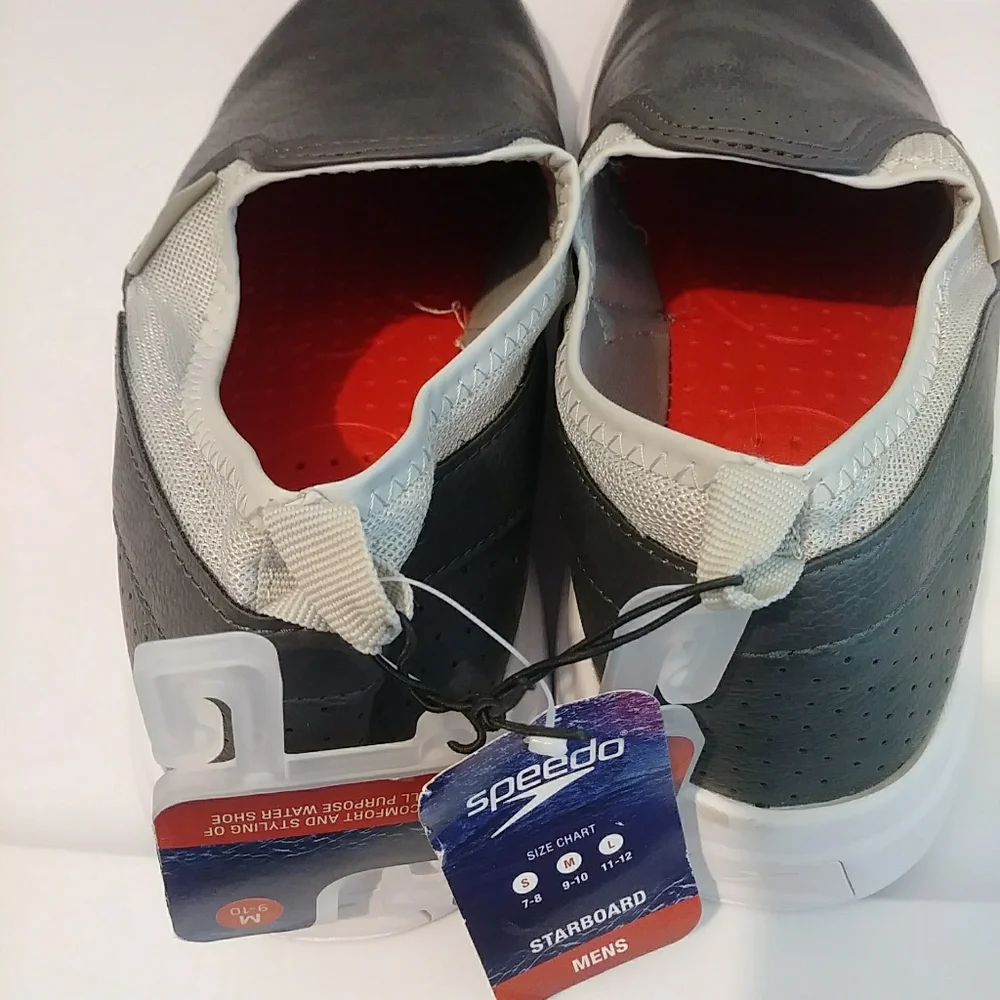Speedo Starboard Men's Water Slip-on Shoe Gray Size S 7/8